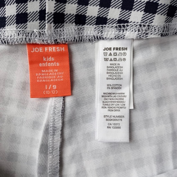 JOE FRESH Kids Black & White Plaid Ankle Leggings - Picture 2 of 2